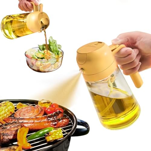 Oil Spray Bottle – BPA-Free Glass – 20.3 fl oz – Precision Olive Oil Sprayer for Cooking and Dressing 6