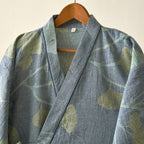 Organic Cotton Ginkgo Leaf Kimono Loungewear for Women – Soft Breathable Lounge Set for Relaxing and Sleep 2