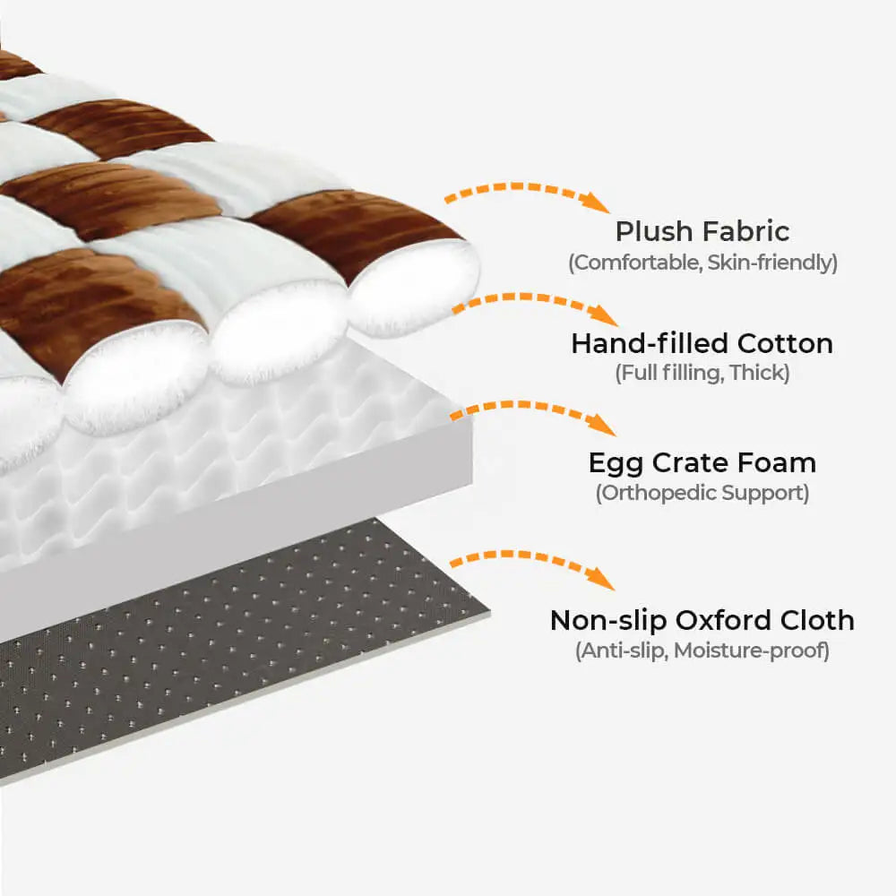 Orthopedic dog bed featuring a plush, supportive design in a stylish grey fabric. Ideal for comfort, this bed includes a memory foam base and is perfect 5