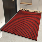 Outdoor mat – Weather-resistant PVC – Gray/red design – Ideal for entryways and outdoor use 0