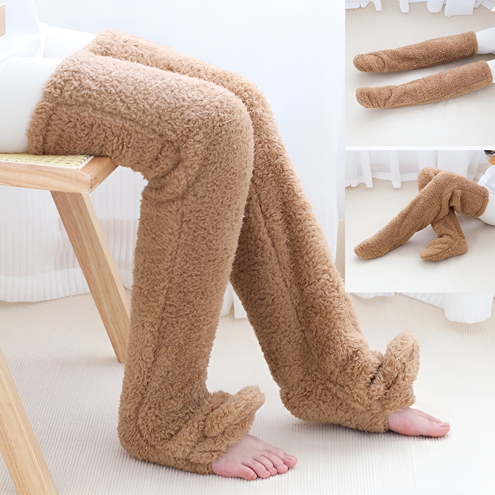 Cozy over-the-knee socks made from soft, stretchy material, perfect for winter. Available in various colors, these stylish accessories provide warmth and comfort 7