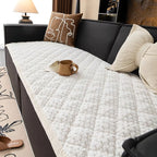 Pet-Proof Quilted Sofa Cover Slipcover – Soft Microfiber with Non-Slip Backing for Dogs, Machine Washable, Geometric Design 2