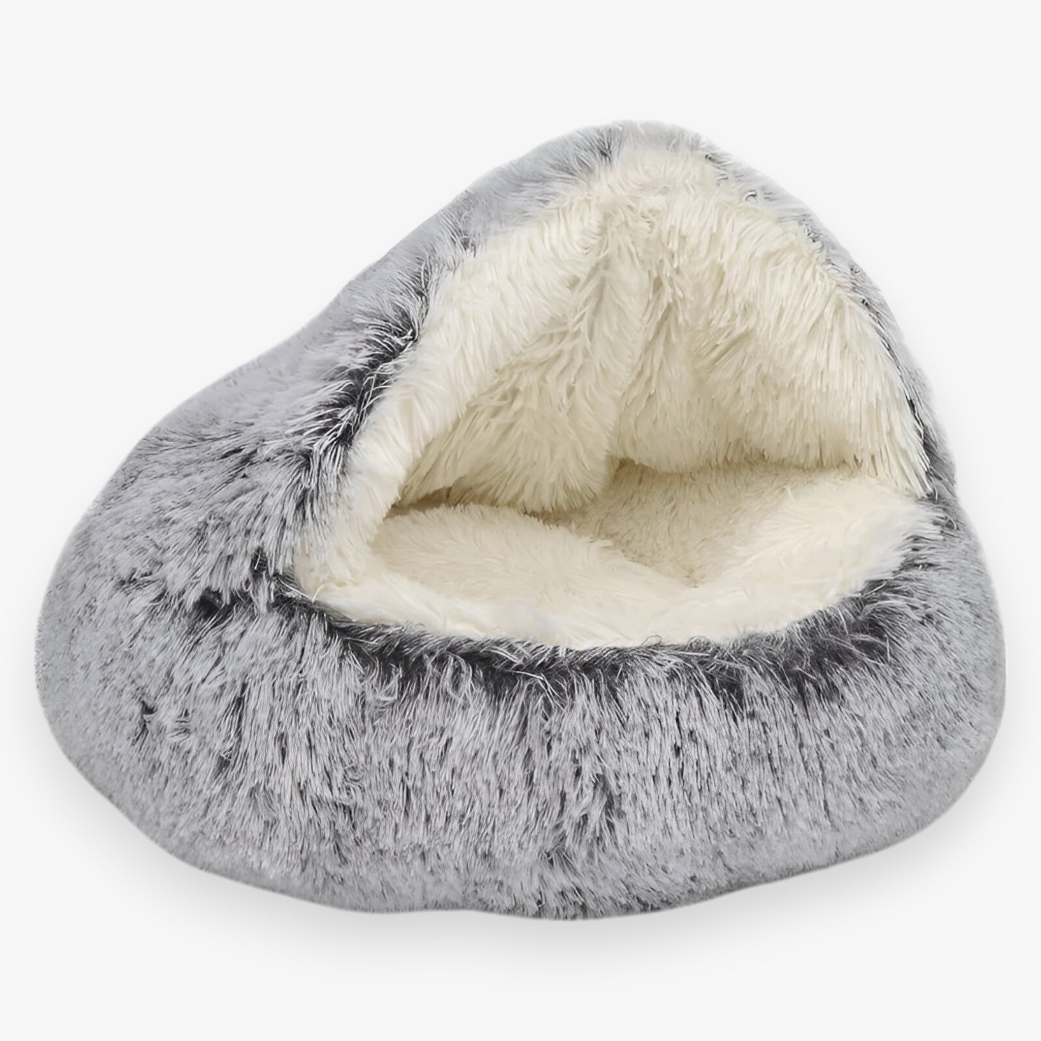 Cozy pet bed in plush velvet featuring a winter design, perfect for dogs and cats. Soft and comfortable, it provides warmth and support. Available in 2
