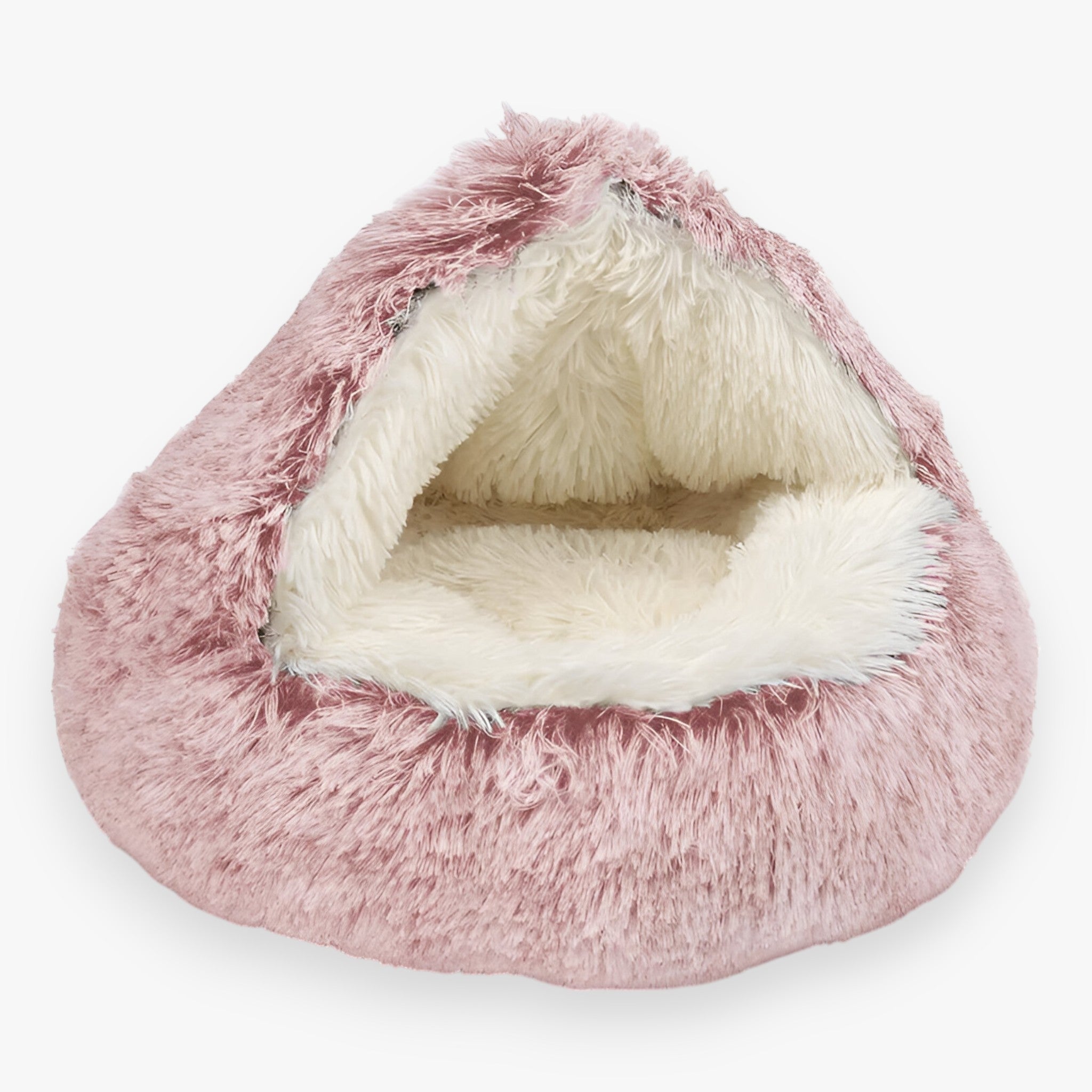 Cozy pet bed made of plush velvet featuring a winter design, perfect for dogs and cats. Available in multiple sizes, it offers comfort and warmth, 3