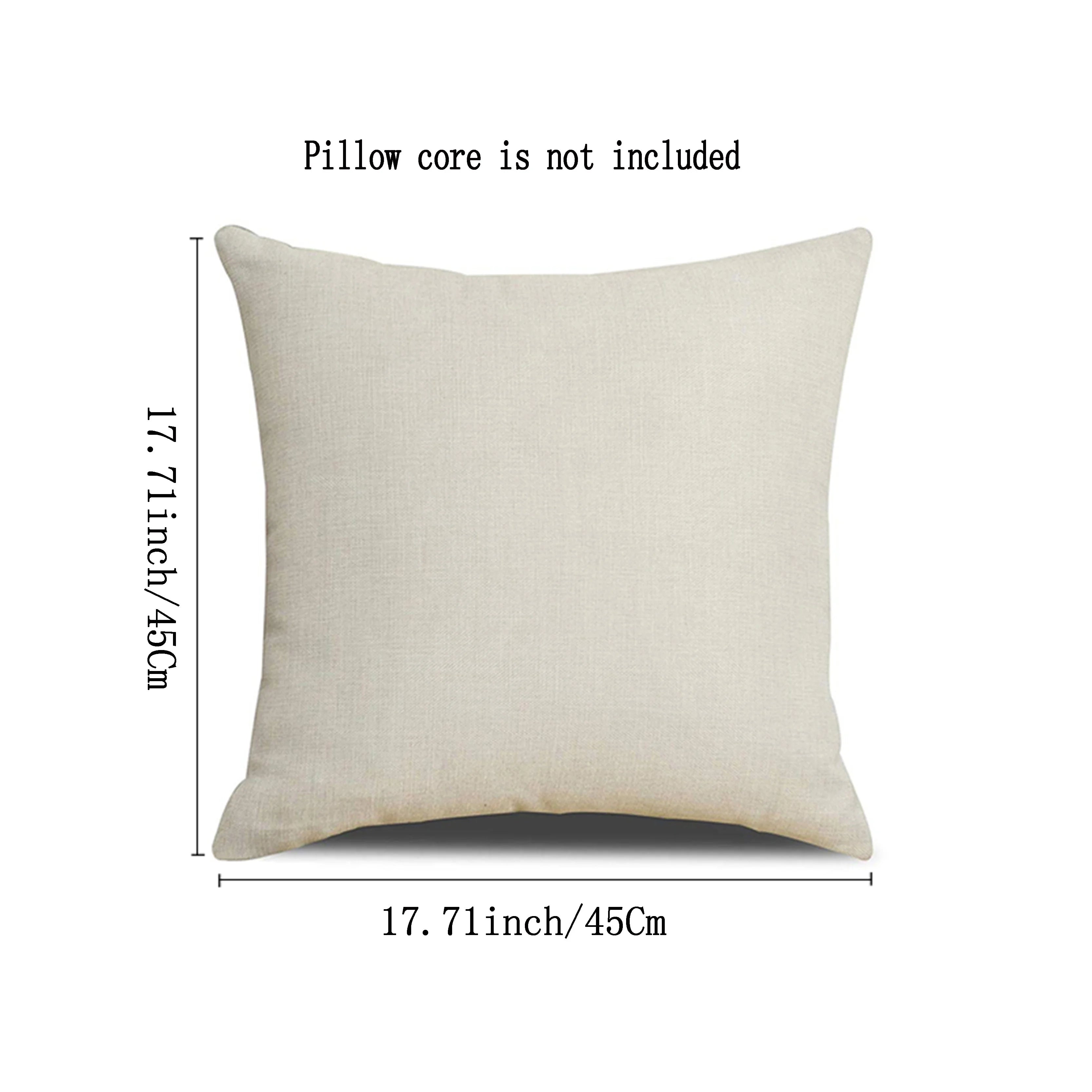 Pillow cover – Linen fabric – Hello Pumpkin design – Cozy autumn decor – 17.7 x 17.7 in 4