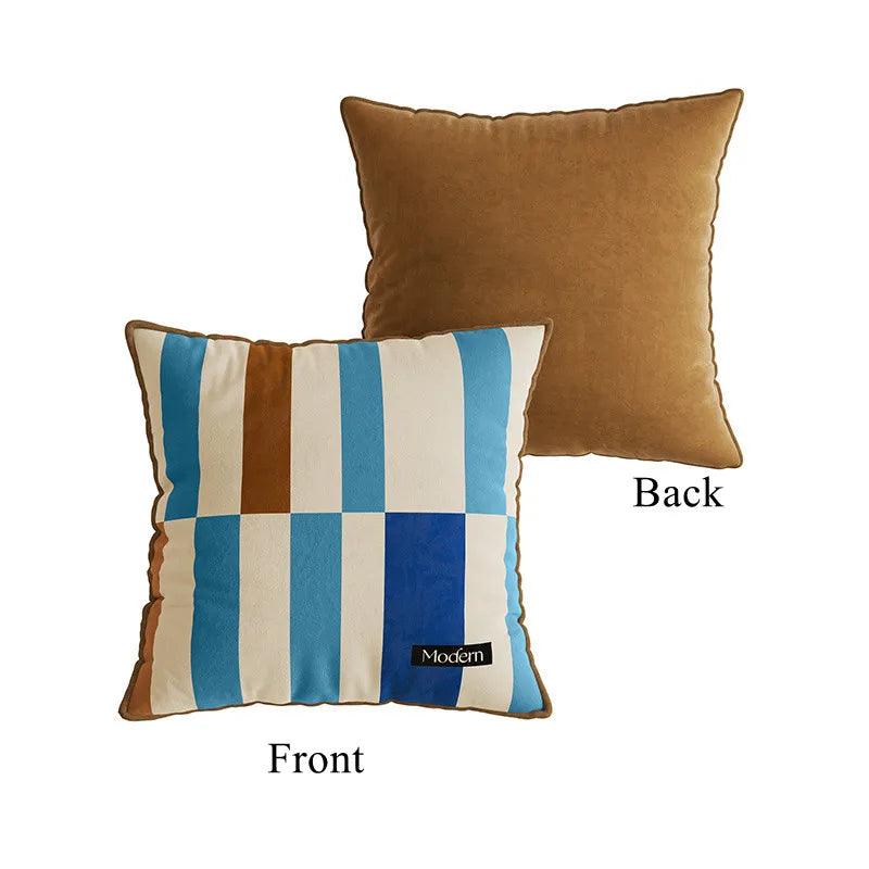 Pillow cover – Luxurious velvet – Multicolor striped design – 18 x 18 inches – Stylish home accent 11