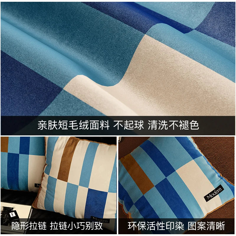 Pillow cover – Luxurious velvet – Multicolor striped design – 18 x 18 inches – Stylish home accent 3