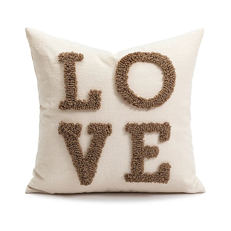 Pillow cover – Polyester blend – Italian brown coffee design – Modern geometric pattern – 17.7 x 17.7 in 18