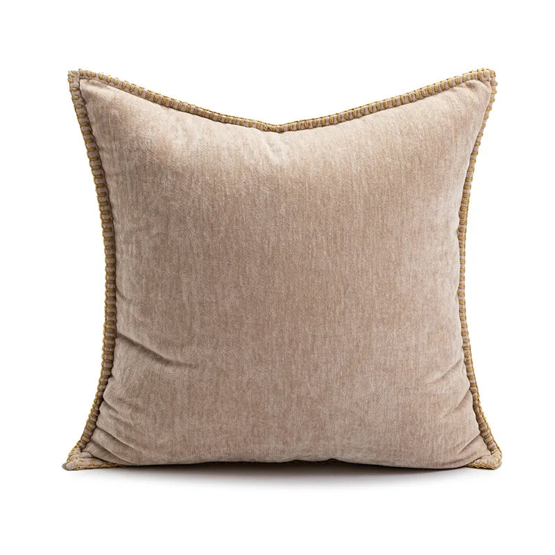 Pillow cover – Polyester blend – Italian brown coffee design – Modern geometric pattern – 17.7 x 17.7 in 19