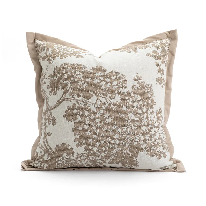Pillow cover – Polyester blend – Italian brown coffee design – Modern geometric pattern – 17.7 x 17.7 in 26