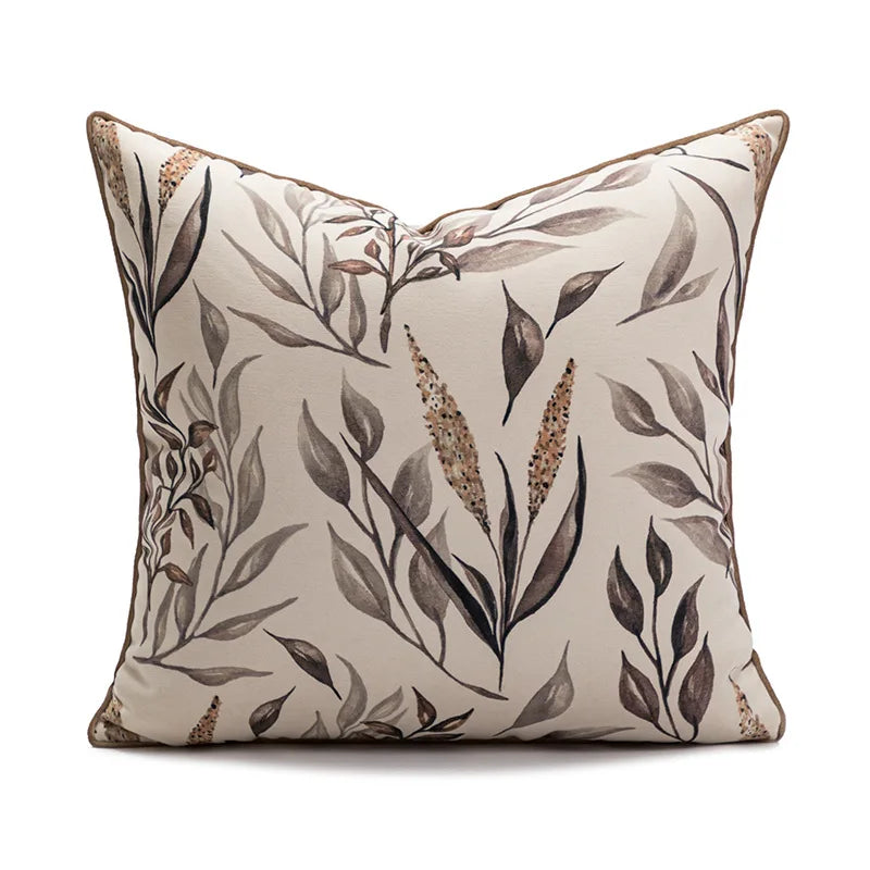 Pillow cover – Polyester blend – Italian brown coffee design – Modern geometric pattern – 17.7 x 17.7 in 27