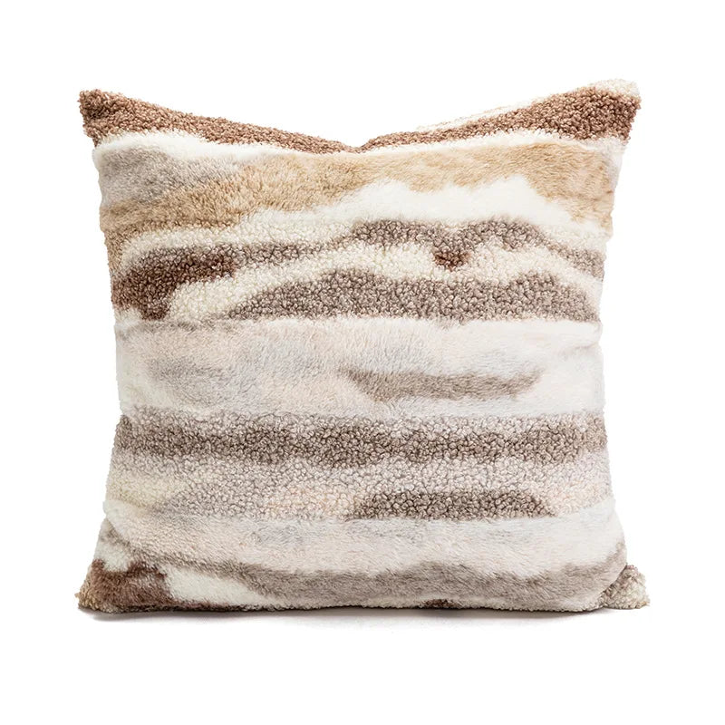 Pillow cover – Polyester blend – Italian brown coffee design – Modern geometric pattern – 17.7 x 17.7 in 8