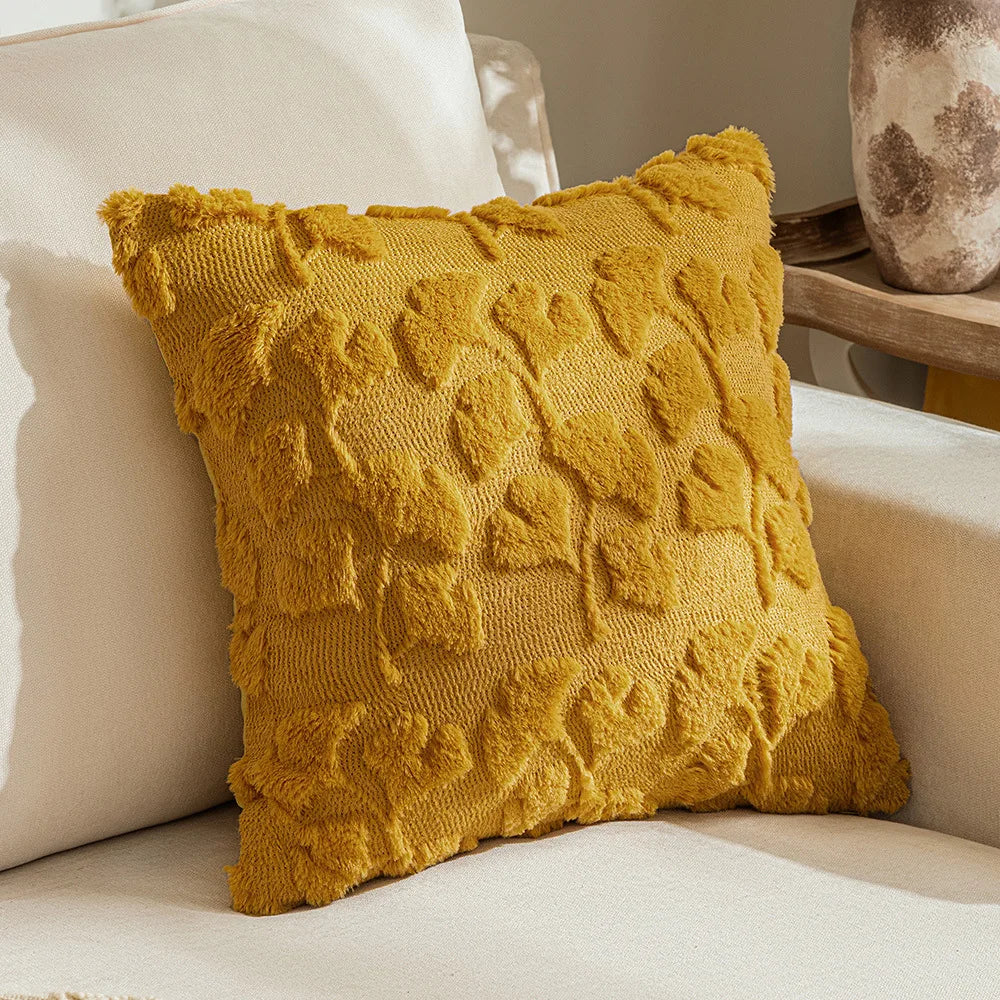 Pillow cover – Soft polyester – Autumn maple leaf design – Cozy living room accent – 45x45/50x50 cm 7