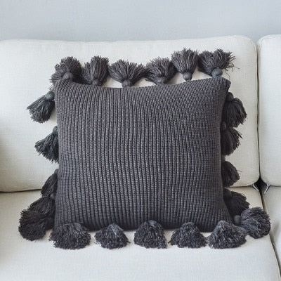 Pillow cover – Soft twill – Boho Nordic design – 18 x 18 in – Cozy home accent 3