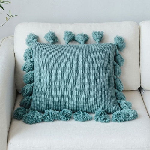 Pillow cover – Soft twill – Boho Nordic design – 18 x 18 in – Cozy home accent 5