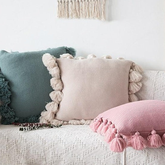 Pillow cover – Soft twill – Boho Nordic design – 18 x 18 in – Cozy home accent 7