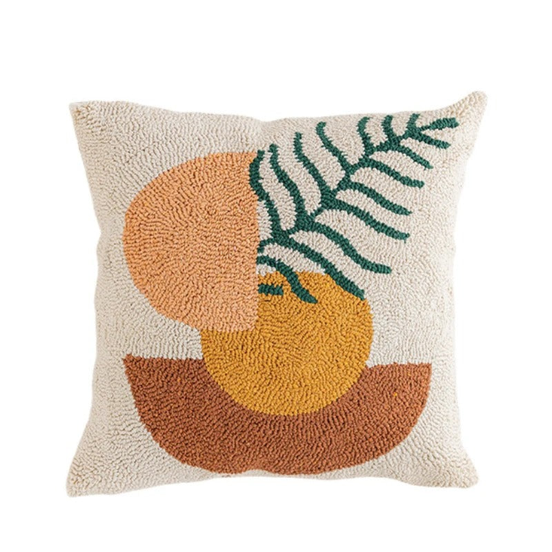 Pillow cover – Soft velvet – Abstract sunset design – 18 x 18 in – Modern home accent 0