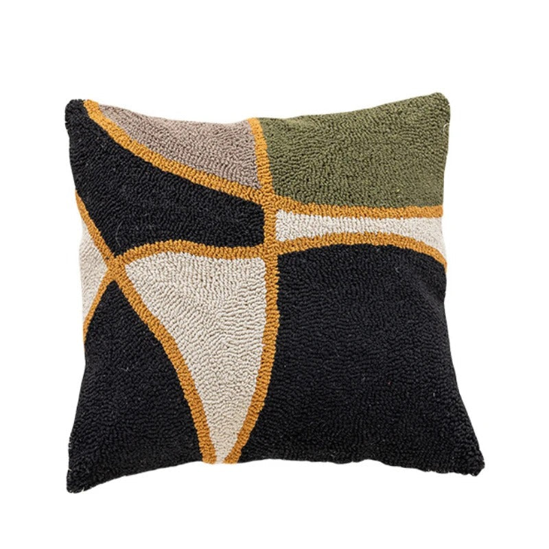 Pillow cover – Soft velvet – Abstract sunset design – 18 x 18 in – Modern home accent 5