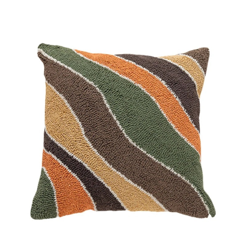 Pillow cover – Soft velvet – Abstract sunset design – 18 x 18 in – Modern home accent 6