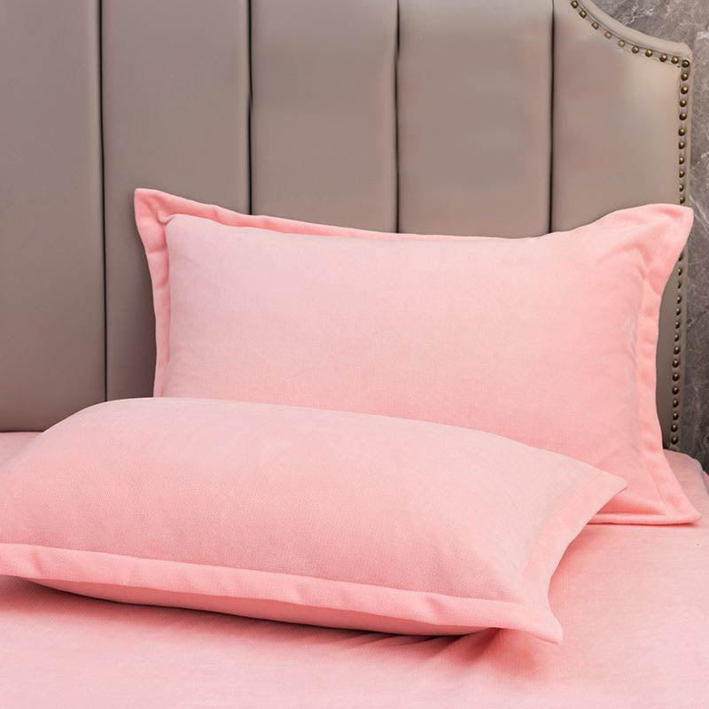 Pillowcases – Soft fleece – Solid color design – Elegant bedding accessory – 16 x 21 in & 19 x 29 in 11