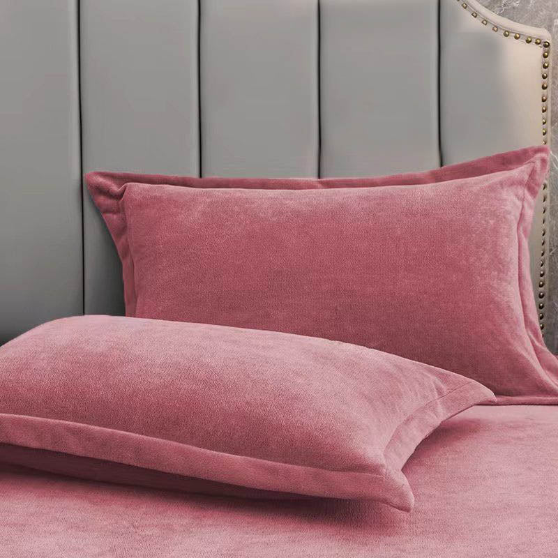 Pillowcases – Soft fleece – Solid color design – Elegant bedding accessory – 16 x 21 in & 19 x 29 in 7
