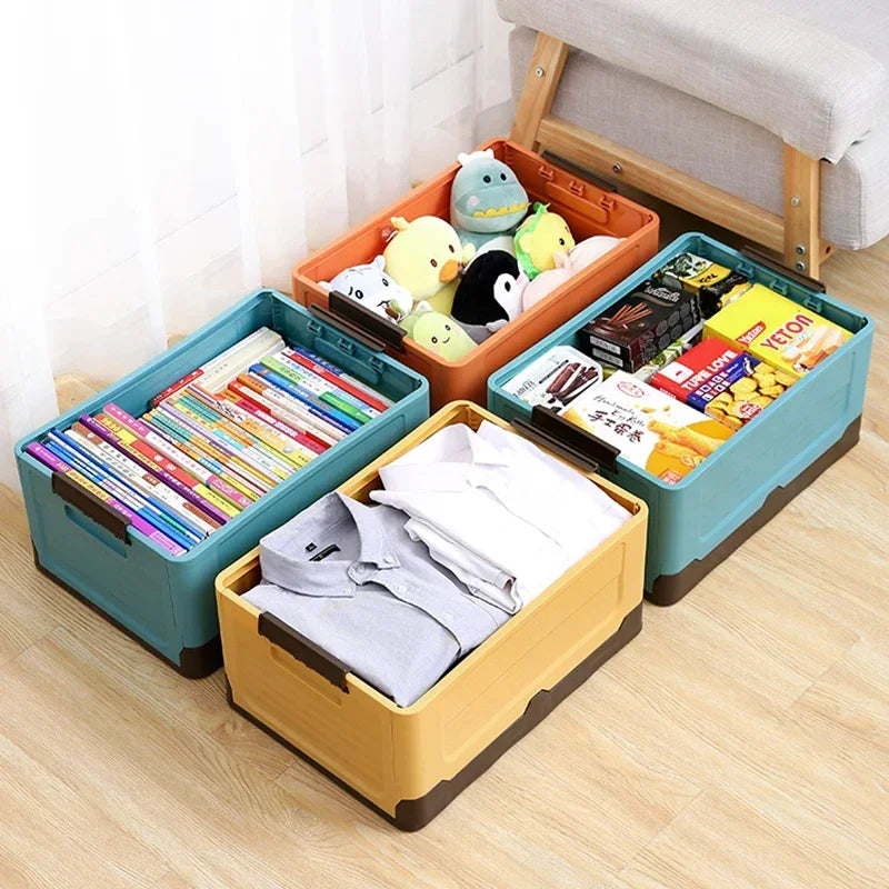 Plastic storage box – Durable PP plastic – Foldable design – Versatile organizer for home and travel – 13.4 x 9.1 x 9.1 in 4