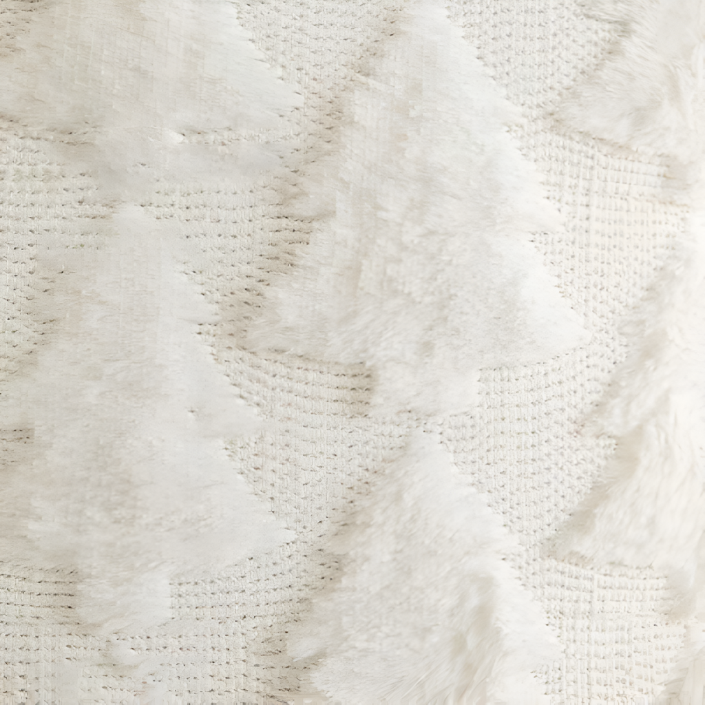 Set of two plush Christmas tree pillowcases featuring a cozy festive design. Made from soft, high-quality fabric in rich green and white colors, perfect for 5