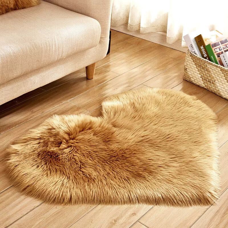 Plush heart rug – Soft fabric – Non-slip backing – Cozy home accent for living room or bedroom 8
