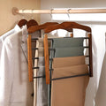 Premium Wooden Multi-Bar Hanger for Stylish Closet Organization – Space-Efficient Design 0