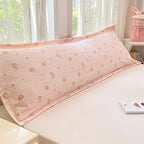 Stylish bolster pillowcase cover with a chic printed design, made from soft fabric. Ideal for adding a decorative touch to your bedding, featuring a modern 1