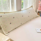 Stylish printed bolster pillowcase cover in soft fabric, featuring a modern design. Ideal for adding a decorative touch to your bedding. Perfectly complements various 4