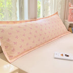 Stylish printed bed bolster pillowcase cover in soft fabric, featuring a modern design in soothing colors. Perfect for adding a decorative touch to your bedding while 6