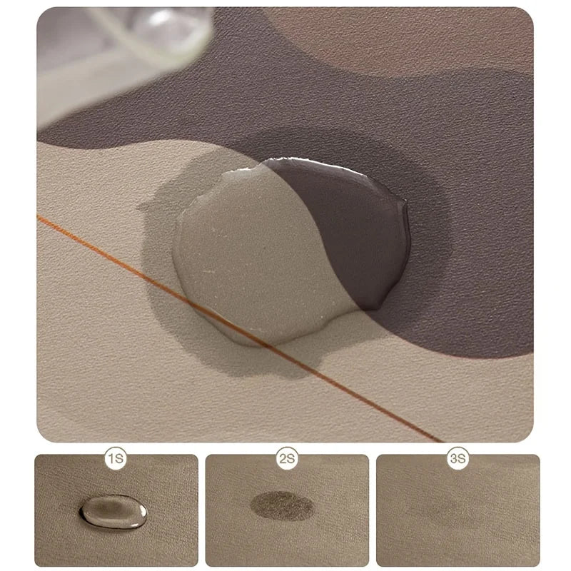 Quick-dry non-slip pet feeding mat for dogs and cats, measuring 30x40cm. Features an absorbent surface with a waterproof backing, 4