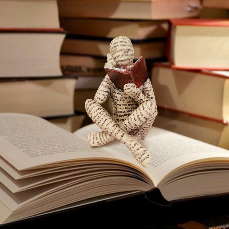 Reading Woman Thinker Statue – Unique Bookshelf Decoration, High-Quality Synthetic Resin Art for Home and Office 6