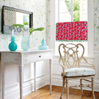 Red Floral Semi-Sheer Kitchen Curtain with Tassel Trim – Lightweight Window Treatment for Cabinets and Small Windows 4