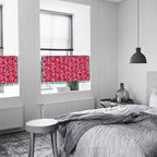 Red Floral Semi-Sheer Kitchen Curtain with Tassel Trim – Lightweight Window Treatment for Cabinets and Small Windows 5
