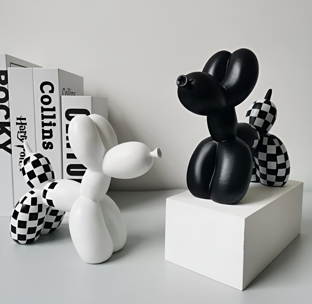 Resin Balloon Pup Art – Colorful Design – Playful Home Decor Accent – 3.9 x 4.0 x 4.0 in 4