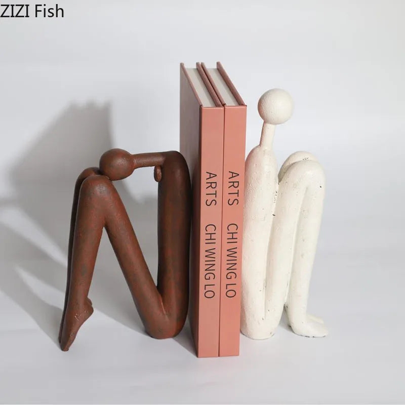 Resin sculpture – Minimalist character design – Neutral tones – Modern desk decoration or gift 0