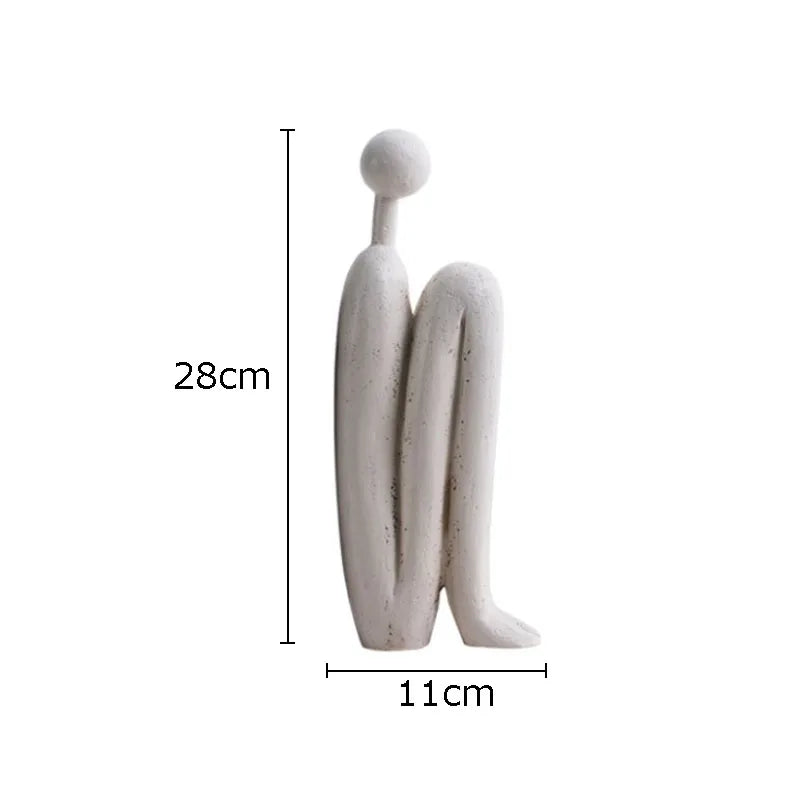 Resin sculpture – Minimalist character design – Neutral tones – Modern desk decoration or gift 7