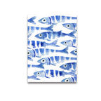 Retro Blue Sardine Canvas Poster - Mediterranean Wall Art Print - Custom Sizes Available 7
