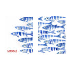 Retro Blue Sardine Canvas Poster - Mediterranean Wall Art Print - Custom Sizes Available 8