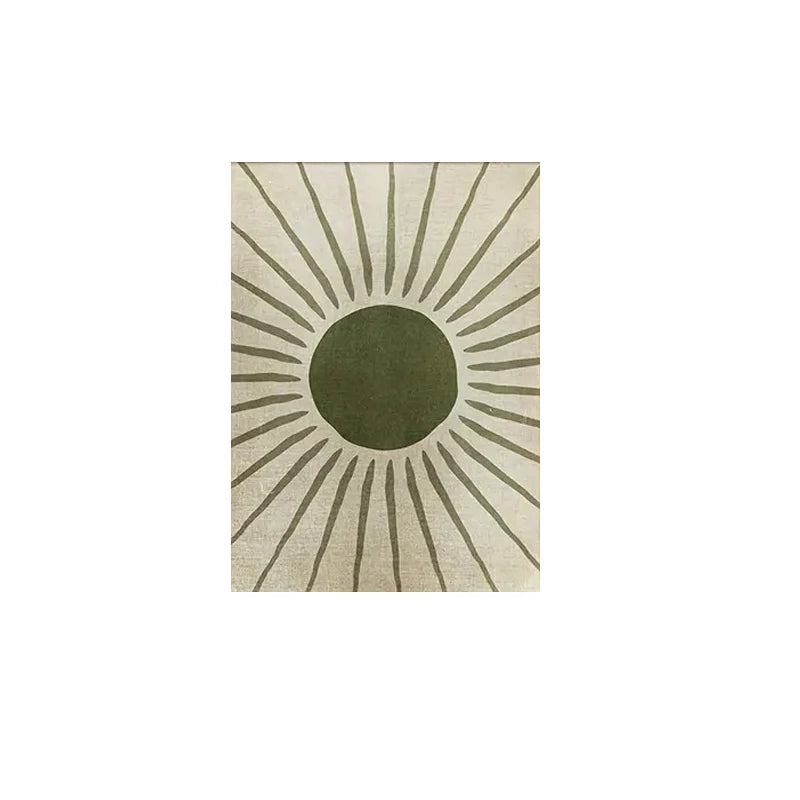 Retro Bohemian Green Moon and Sun Canvas Art Print | Custom Canvas Wall Art for Modern Home Decor 6