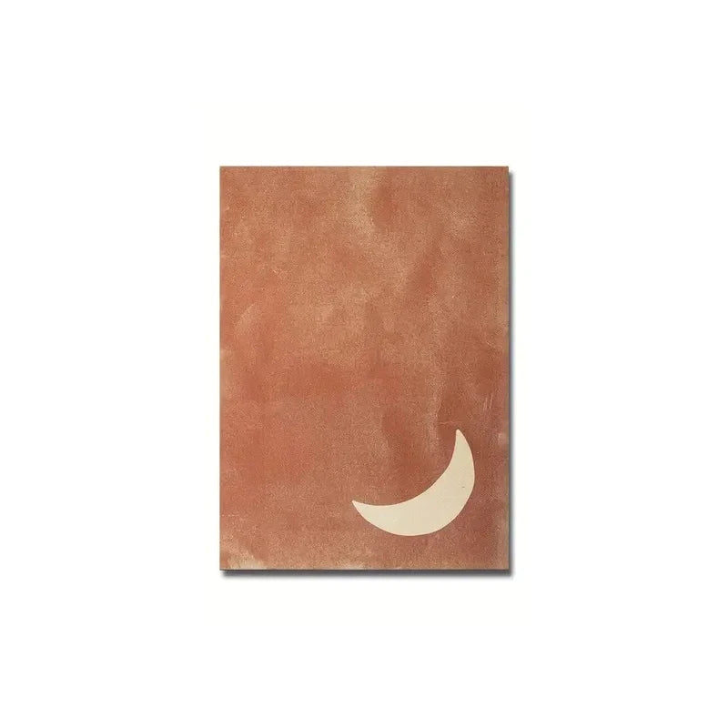 Retro Bohemian Green Moon and Sun Canvas Art Print | Custom Canvas Wall Art for Modern Home Decor 7