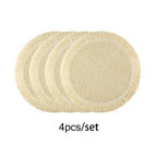 Round Woven Paper Placemats Set of 4 for Bohemian Dining Decor - 15.7 Inch Table Mats 3