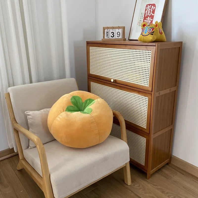 Round cushion pad – Soft fabric – Tomato-shaped design – Cozy window seat accessory – 16 x 16 in 8