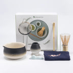 Variant image for Japanese Matcha Tea Set with Ceramic Bowl, Bamboo Whisk, Spoon Holder & Strainer – Ideal Tea Gift Set for Authentic Tea Ceremonies-6