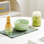 7-Piece Matcha Tea Set with Ceramic Bowl, Glass Cup, Bamboo Whisk, and Gift Box for Home Use-4