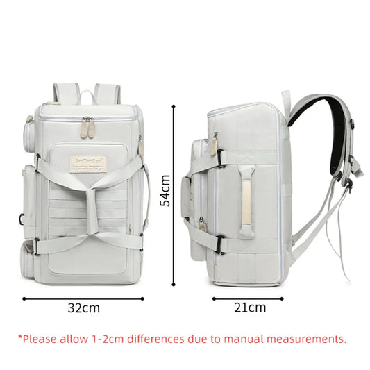 Large Capacity Sports Backpack with Wet Dry Separation for Gym, Yoga, and Outdoor Activities - Durable Nylon Design-2