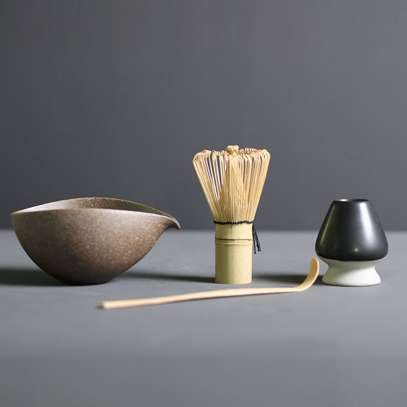 Matcha Set of Bamboo and Ceramic