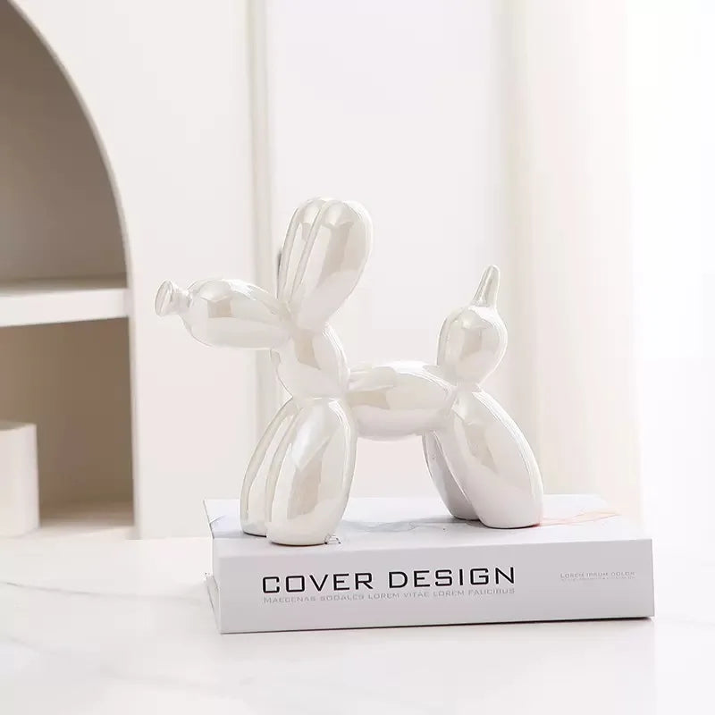 Variant image for 21cm Ceramic Balloon Dog Sculpture – Unique Abstract Home Office Decoration and Gift-8